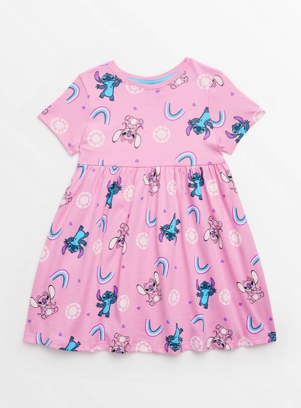 Pink Lilo & Stitch Printed Jersey Dress 1-2 years